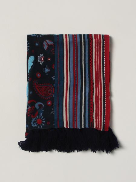 Altea striped scarf with all-over micro pattern