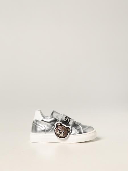 Moschino Kid trainers in leather with Teddy