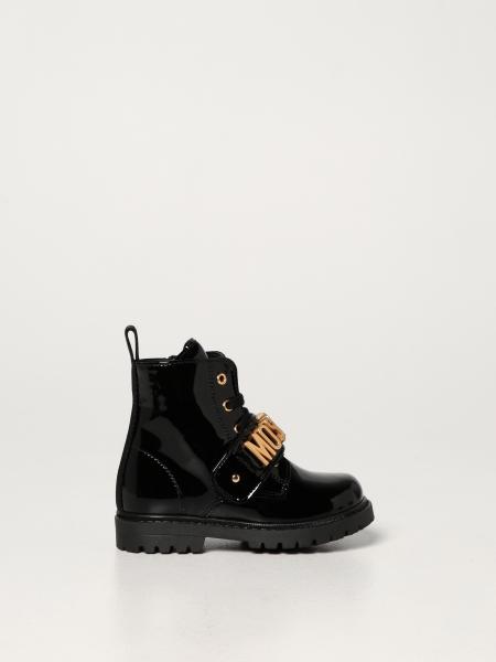 Moschino Kid patent leather ankle boots