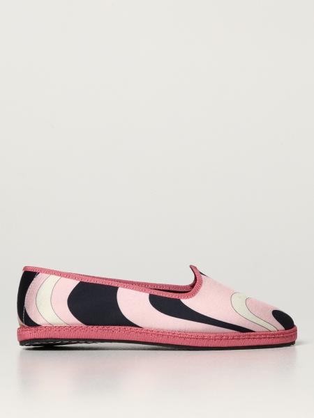 Emilio Pucci abstract pattern slippers
