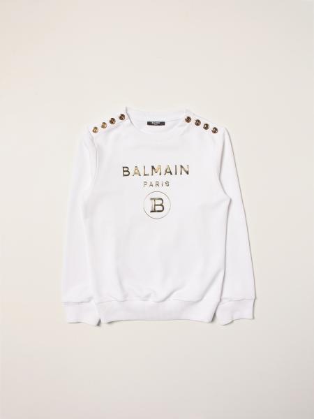 T-shirt bambina: Felpa Balmain in cotone con logo