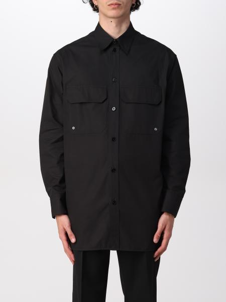 JIL SANDER: oversize cotton shirt - Black | Jil Sander shirt ...