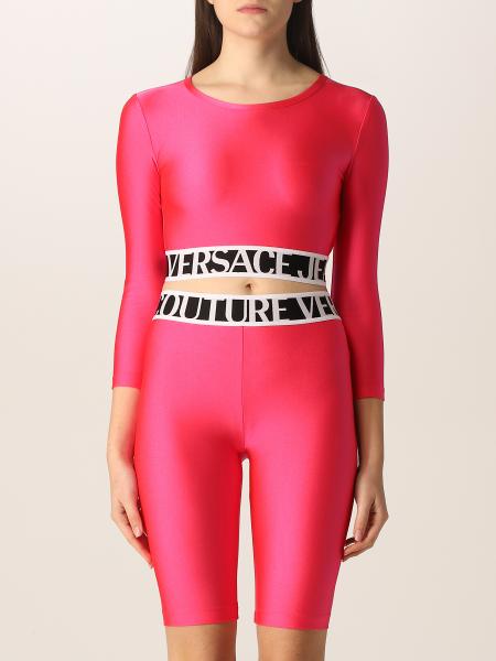Versace Jeans Couture cropped top in stretch nylon