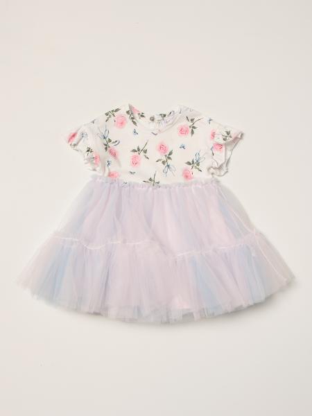 Monnalisa dress in cotton and tulle