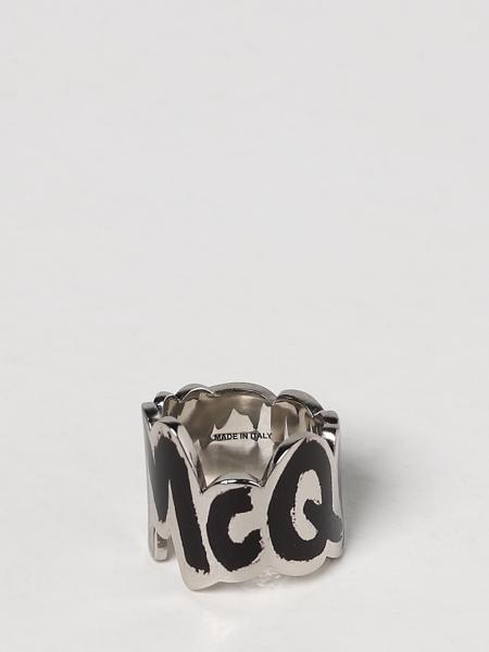 Alexander McQueen ring with Graffiti logo
