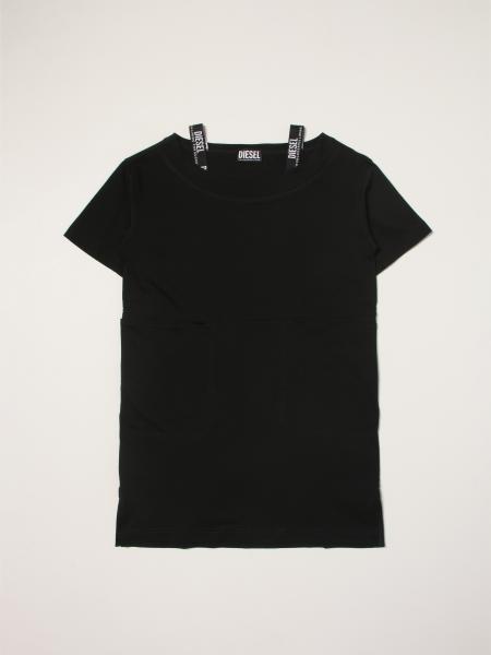 Diesel cotton dress with branded straps