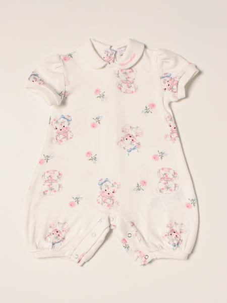 Monnalisa romper with bear and flower print