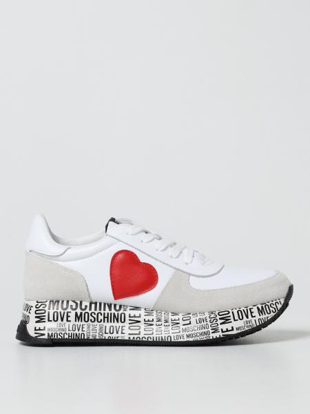Love Moschino trainers in leather with heart