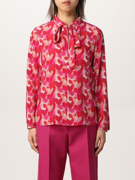 Red Valentino: Red Valentino heart patterned shirt
