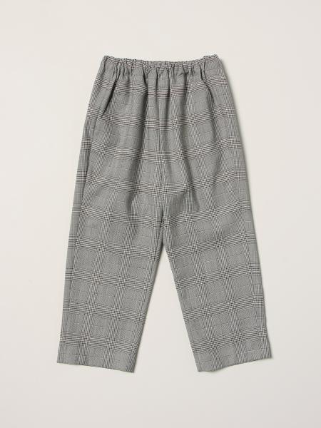 Douuod: Douuod pants in check viscose blend