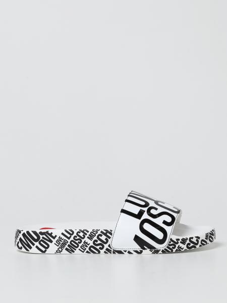 Love Moschino slide sandals with logo