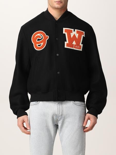 Off-White men: Off-White wool blend jacket with OW patch