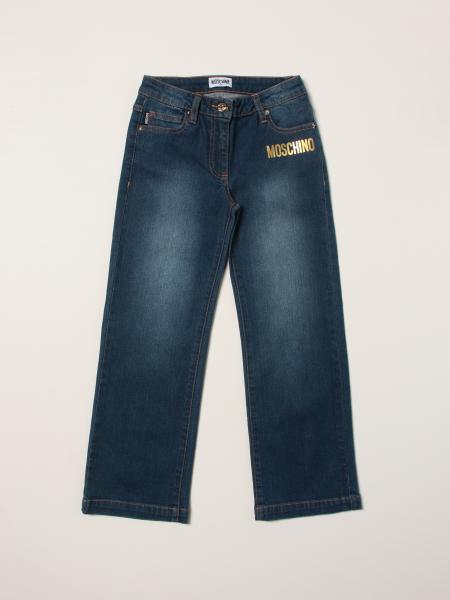 Jeans Moschino Kid in denim washed