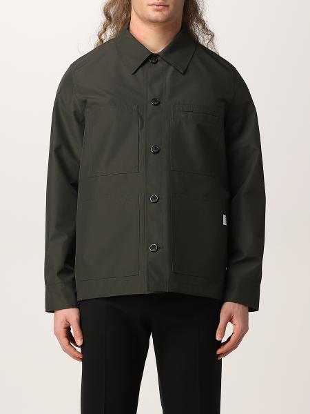 A.p.c. men: A.p.c. shirt jacket with contrasting logo