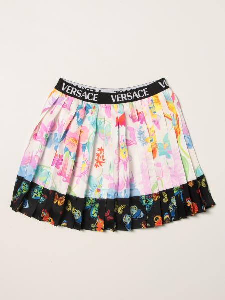 Versace Young short skirt with flower and butterfly print