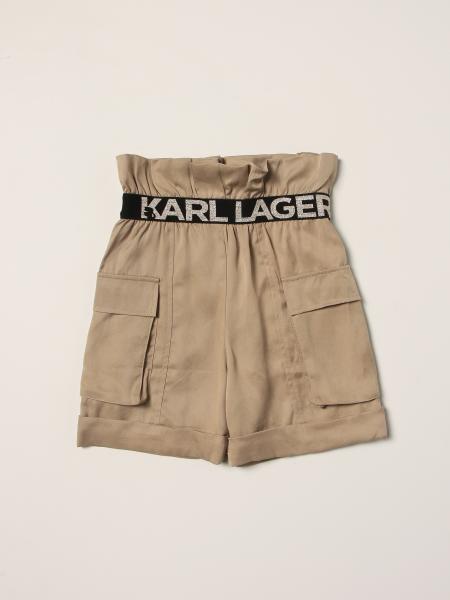 Karl Lagerfeld: Karl Lagerfeld Kids shorts with logoed band