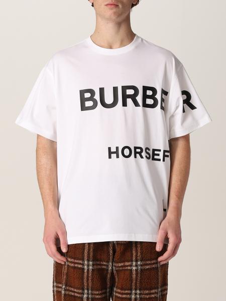 Camiseta oversize de algodón Burberry con estampado Horseferry