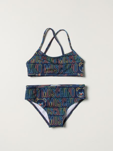 Moschino Baby bikini swimsuit with logo all over