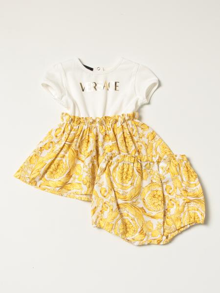 Young Versace kids: Versace Young mini dress with baroque skirt
