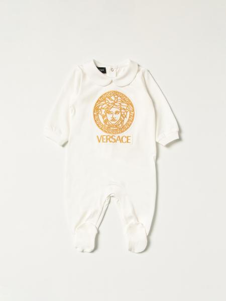 Versace Young footed jumpsuit with Medusa Head