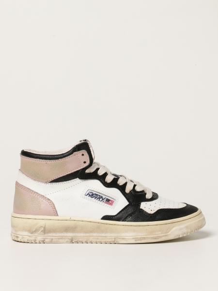 Autry: Sneakers high top Autry in pelle usured