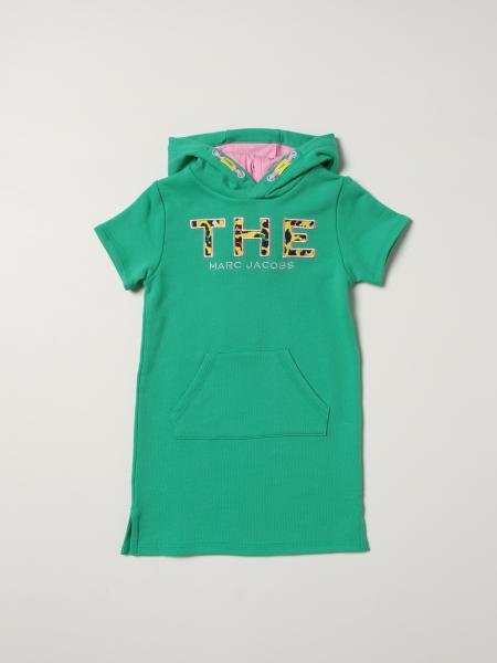 LITTLE MARC JACOBS: cotton sweatshirt dress with logo - Green | Little Marc  Jacobs dress W12401 online at GIGLIO.COM