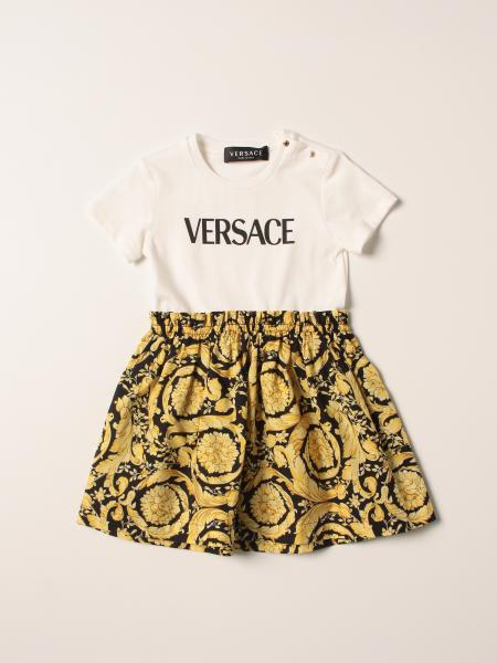 Versace Young dress with baroque patterned skirt