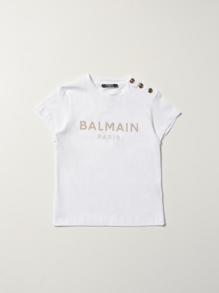 Balmain basic t-shirt with logo and studs
