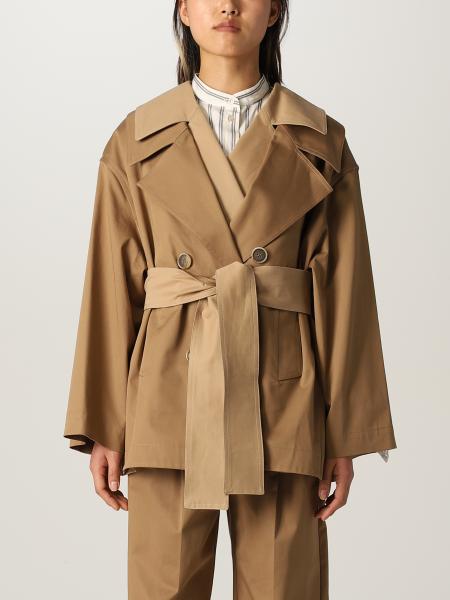 Amelie Semicouture short double-breasted trench coat