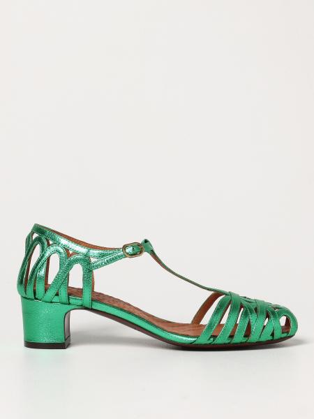 CHIE MIHARA U Nenu sandasl in laminated leather Green Chie