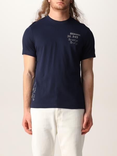 Blauer uomo: T-shirt basic Blauer con stampa e logo