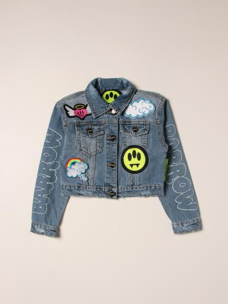Barrow Kids denim jacket with patches and logo prints