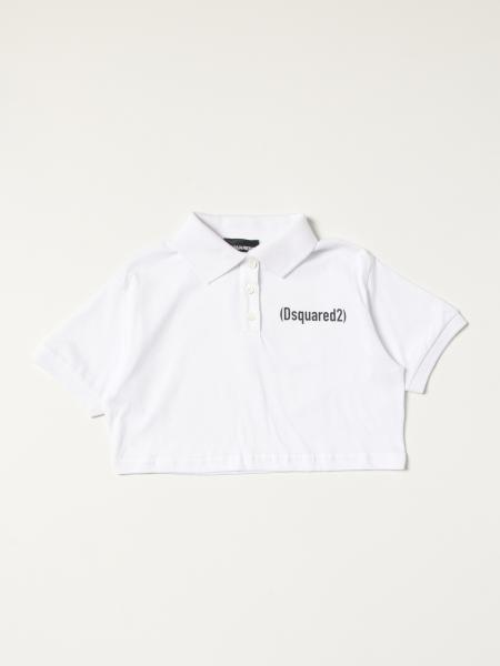 Dsquared2 Junior cropped polo shirt with logo