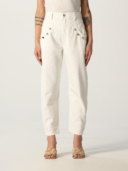 Twinset cropped jeans in cotton denim