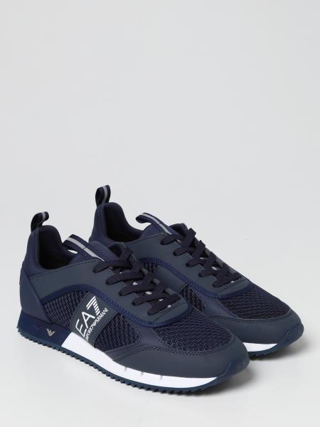 EA7: sneakers in mesh and rubber - Blue | Sneakers Ea7 X8X027XK050  GIGLIO.COM