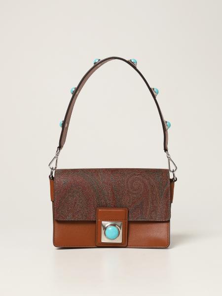 Etro paisley fabric and leather bag