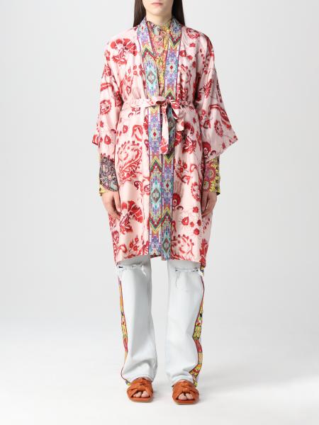 Etro abstract print and ethnic embroidery cape