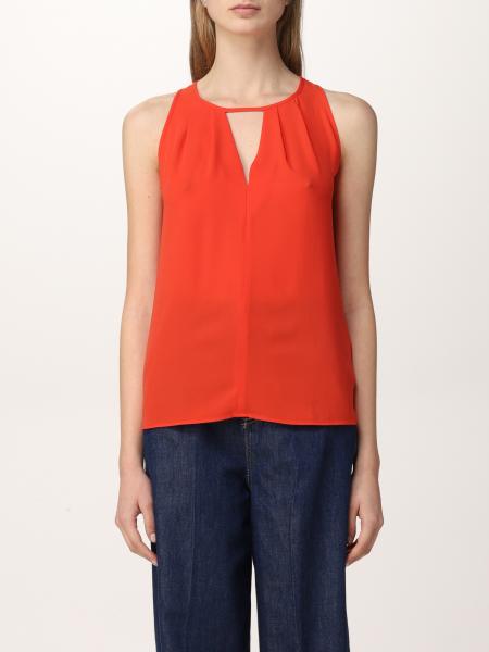 LIU JO: Top basic - Red | Liu Jo top CA2283TS353 online on GIGLIO.COM