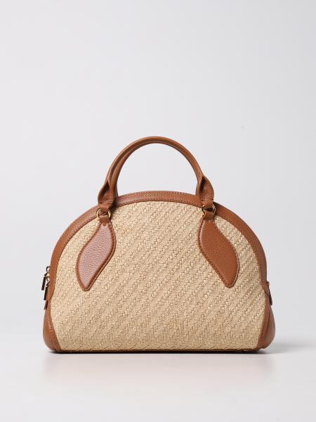 Coccinelle: Coccinelle bag in woven straw and leather