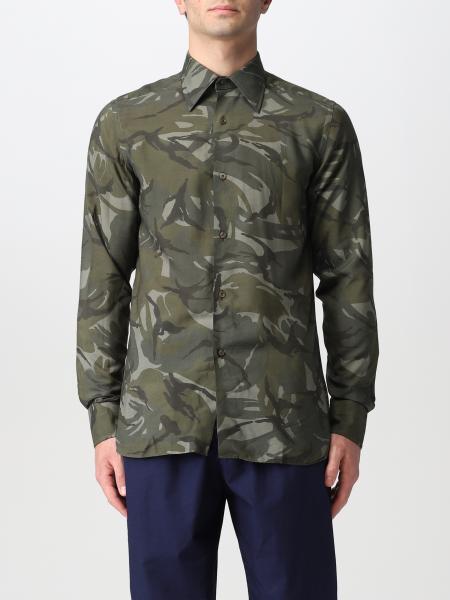 Tom Ford: Camicia Tom Ford in misto seta camouflage