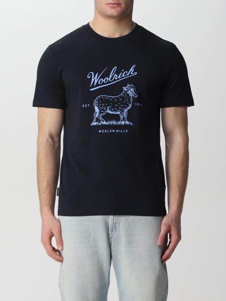 Woolrich: T-shirt basic Woolrich con stampa e logo