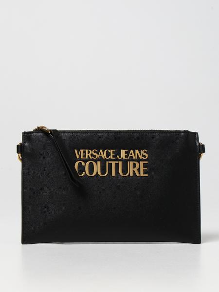 Versace Jeans Couture women's bags: Versace Jeans Couture clutch bag in saffiano synthetic leather