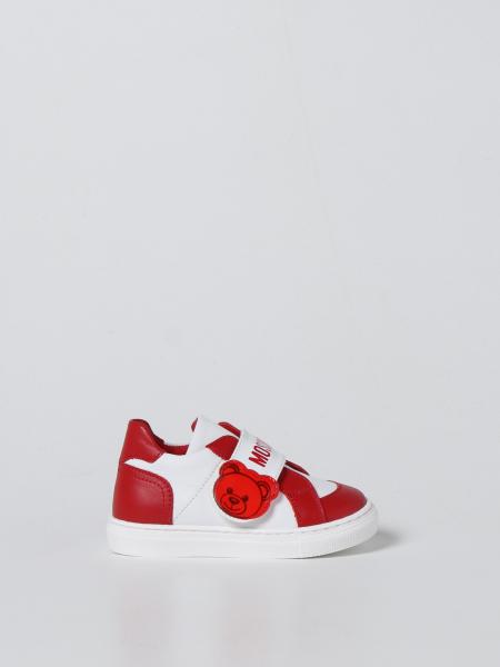 Sneakers Moschino Kid in pelle con patch Teddy