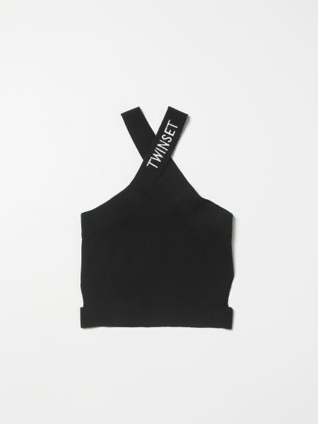 Twinset girls' clothing: Twinset x-shaped top with logo