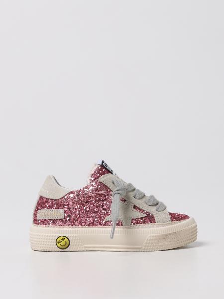 Golden Goose kids: May Golden Goose sneakers in suede and glitter