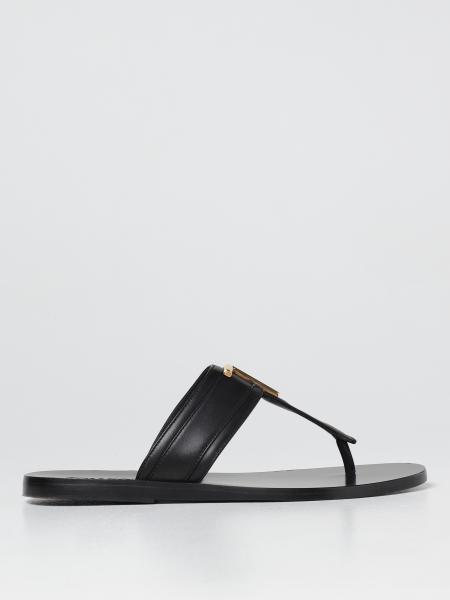 TOM FORD: flat sandal in smooth leather - Black | Tom Ford sandals ...