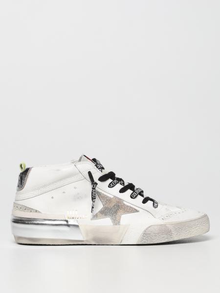 Mid Star Classic Golden Goose trainers in worn leather