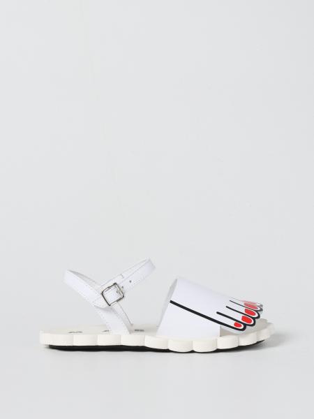 Marni leather sandals with print