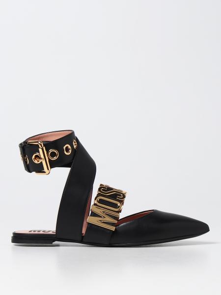 Moschino Couture leather ballet flats