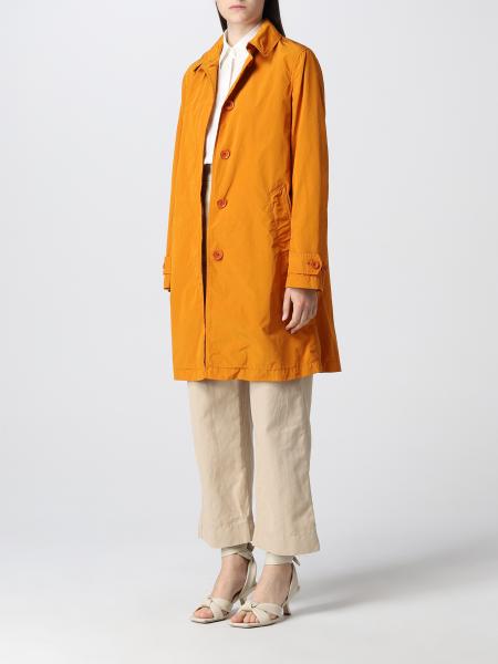 Orange Jacket Aspesi N506f973 Giglio, Toast Cotton Twill Trench Coat Ochre